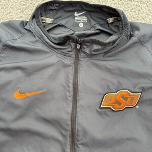 Nike Oklahoma State Cowboys Half Zip Pullover Jacket Men's Large Gray Orange